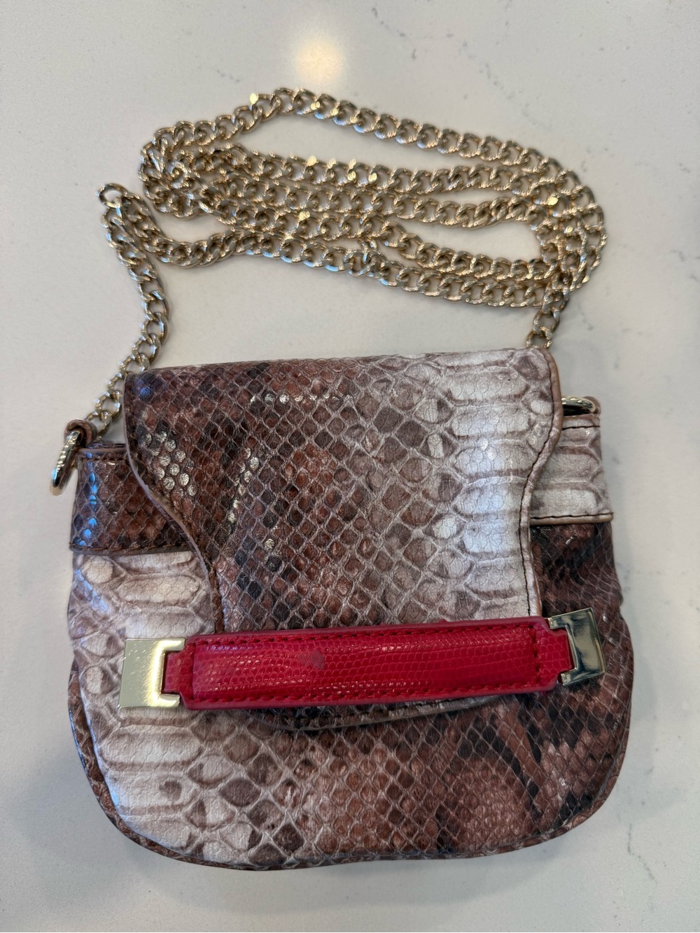 Ivanka Trump Python Print Crossbody Bag